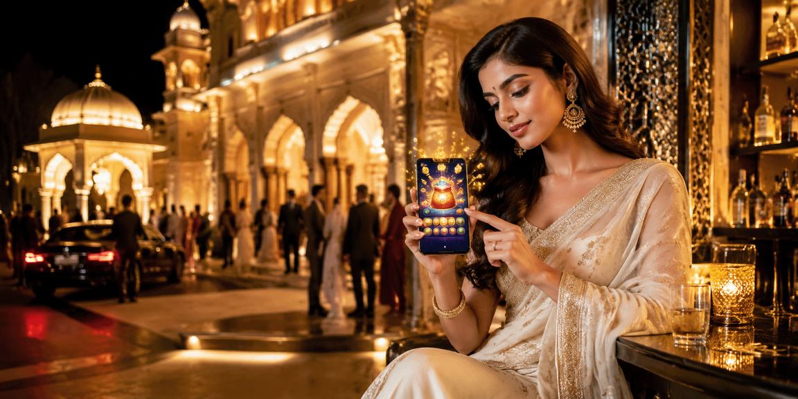 Indian woman making a deposit for online rummy gaming