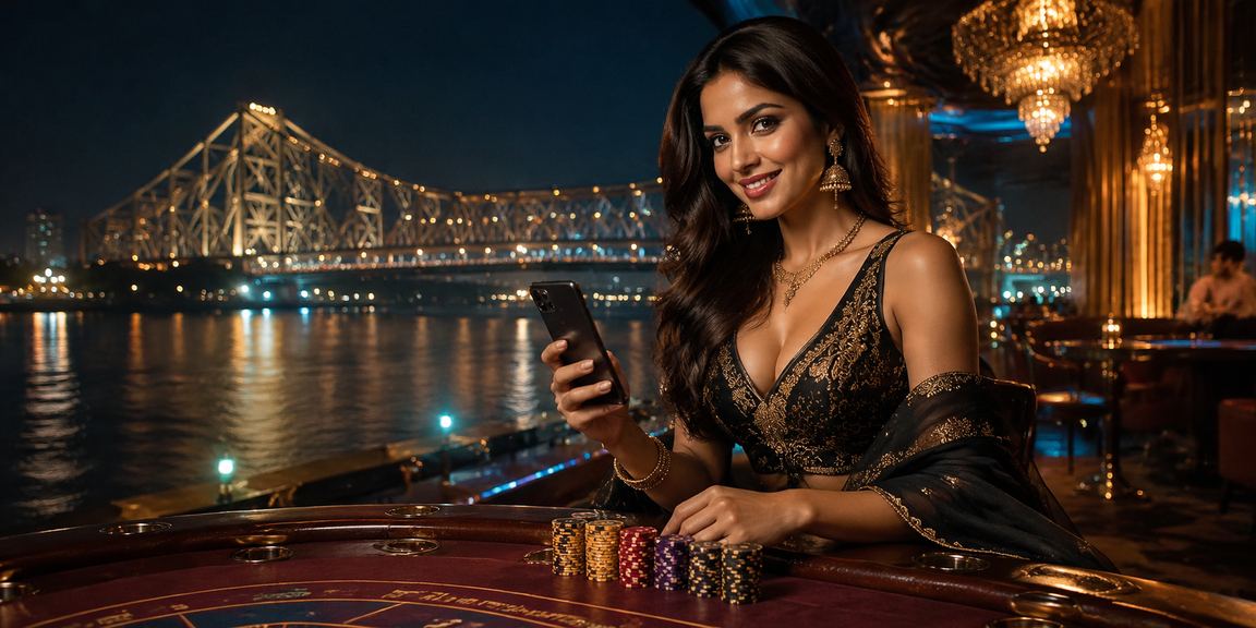 Kolkata woman holding mobile phone for register bonus offer